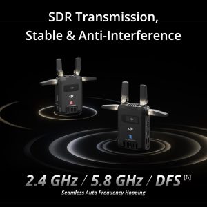 Combo de Transmisión SDR DJI, Transmisión de Video Inalámbrica SDR 1080p/60fps a 3 km/10,000 pies, Transmisor y Receptor, Estable y Antiinterferencia, Sistema de Video Inalámbrico, Fuerte Penetración