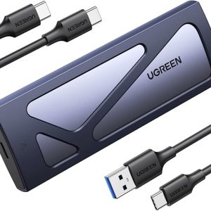UGREEN Carcasa SSD, Externa USB C Sin Herramientas, Adaptador/Lector M.2 NVMe a USB de 10Gbps Soporta Claves M y B&M y Tamaño 2230/2242/2260/2280 SSDs