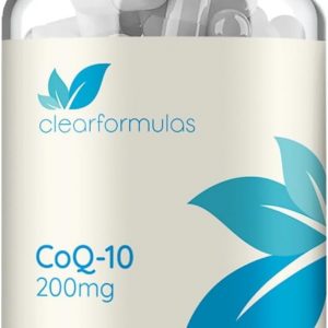 CoQ10 de Absorción Rápida 200mg - Coenzima Q10 200mg Antioxidante Potente para Energía del Corazón y Apoyo al Envejecimiento - Cápsulas de Ubiquinona CoQ10 de Alta Estabilidad - Fabricado en un