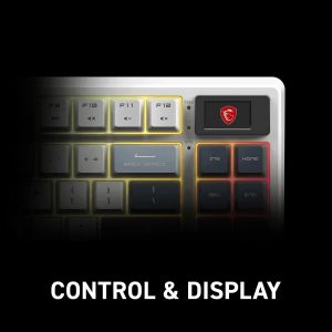 msi Forge GK600 TKL Wireless Sky - Mechanical Linear SWITCHES - Dye-Sublimated PBT Keycaps, Anti-Slip Base, RGB LED, USB 2.0, Bluetooth, 2.4 GHz - Tenkeyless