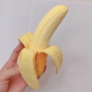 Banana Squishies Stress Relief Soft Scented Simulation Bananas Fruit Squeeze Toys Cute Birthday Gift Novelty Toy for Kids (Yellow Banana)