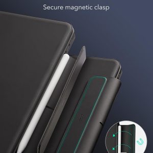 ESR iPad Air 11 Inch Case with Keyboard (M3/M2, 2025/2024) & iPad Pro 11/Air 5th/4th Gen Keyboard, Easy-Set Magnetic Stand, Portrait/Raised Modes, with Removable Protective Case, Black