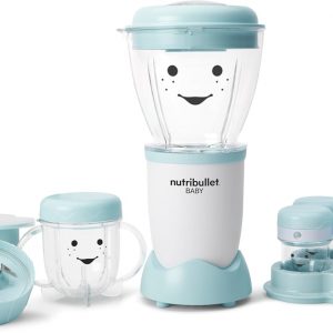 NutriBullet NBY-50100 Baby Complete Food-Making System, 32-Oz, White, Blue, Clear