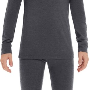 Iguana Unisex Kids 100% Merino Wool Base Layer Set Thermal Underwear Sets for Girls and Boys