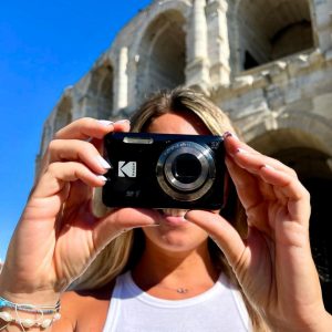 KODAK PIXPRO FZ55-BK 16MP CMOS Sensor Digital Camera 5X Optical Zoom 28mm Wide Angle 1080P Full HD Video 2.7" LCD Vlogging Camera (Black)