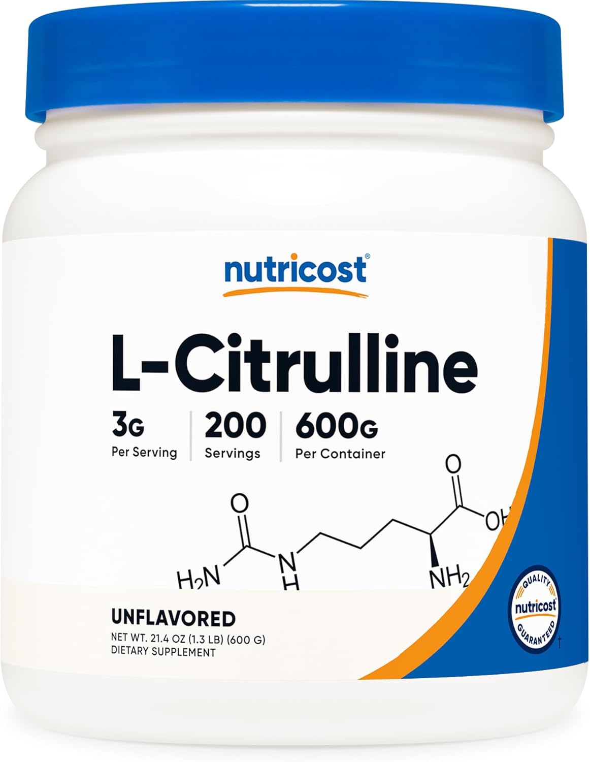 Nutricost L-citrulina pura (base) en polvo (21.16 oz)