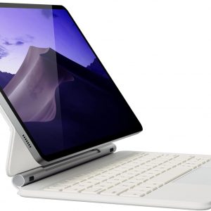 doqo Funda con teclado para Samsung Galaxy Tab S10 FE/S9/S9 FE/S8/S7 de 11 pulgadas, funda magnética con teclado con panel táctil, soporte voladizo flotante retroiluminado inalámbrico, funda