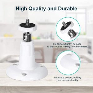 2Pack Camera Wall Mount Compatible with R-ing Stick Up Cam Battery/Outdoor Cam Plus/Pro/Plug-in/Indoor Cam (1st Gen), 360 Degree Adjustable Mounting Bracket for Outdoor Indoor Camera