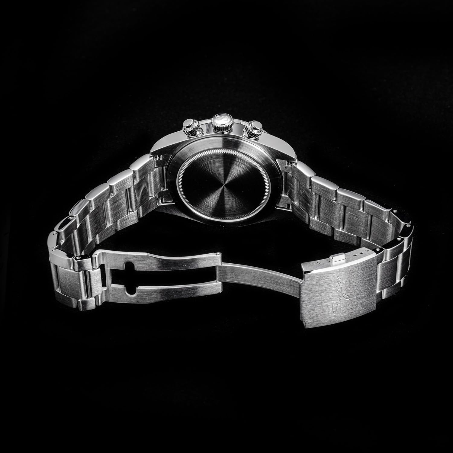 Sugess BB Chrono S457.P Reloj de movimiento mecánico ST1907 con cristal de zafiro abovedado de 328.1 ft para hombre, plateado, Reloj deportivo