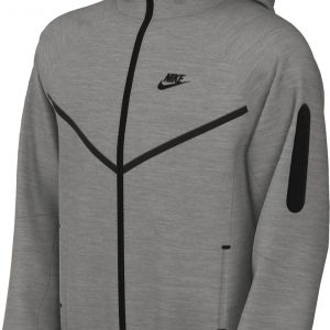 Nike Sportswear Tech Fleece - Sudadera con capucha de cremallera completa para niños grandes (HV5867-063, Gris Oscuro Jaspeado/Gris Oscuro Jaspeado) Talla Grande