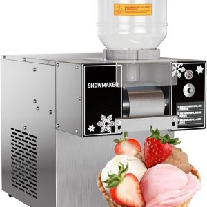 Nicvrea Commercial Korean Kakigori Mesin ES Snowflake Flake Cream Crusher Maker Shaved Speed Adjustable Machine,Ice Shaver Bingsu Making Machine,60KG