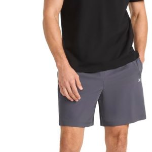 Reebok Mens Short Sleeve Crewneck Embroidered T-Shirt, Standard Fit, Lightweight Stretch Cotton Fabric