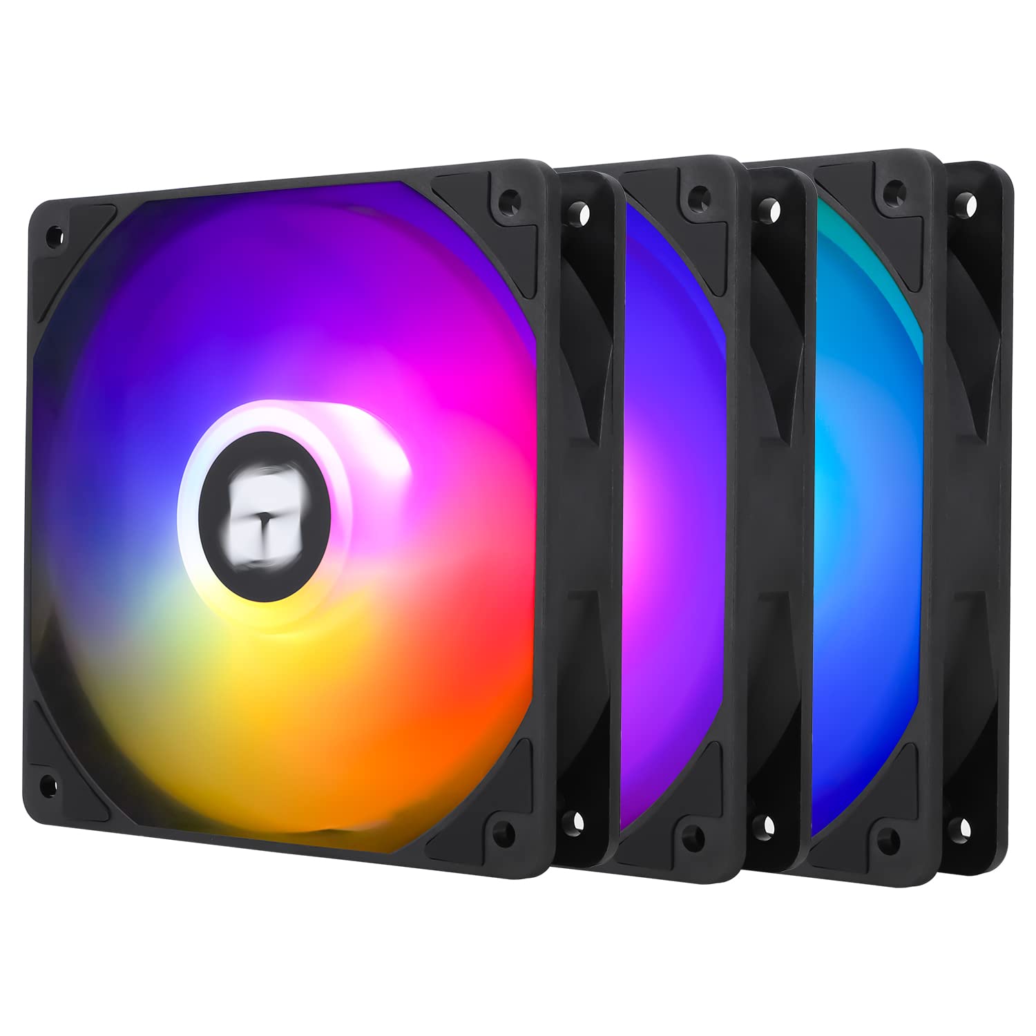 Thermalright TL-C12C-S X3 CPU Fan 120mm ARGB Case Cooler Fan, 4pin PWM Silent Computer Fan wth S-FDB Bearing Included, up to 1550RPM Cooling Fan(3 Quantities)