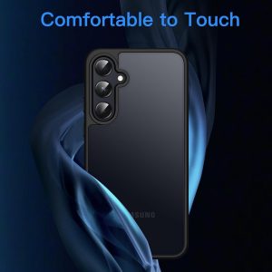 JETech Funda mate para Samsung Galaxy A55 5G, esmerilada translúcida trasera protectora delgada cubierta protectora delgada para teléfono, antihuellas (negro)