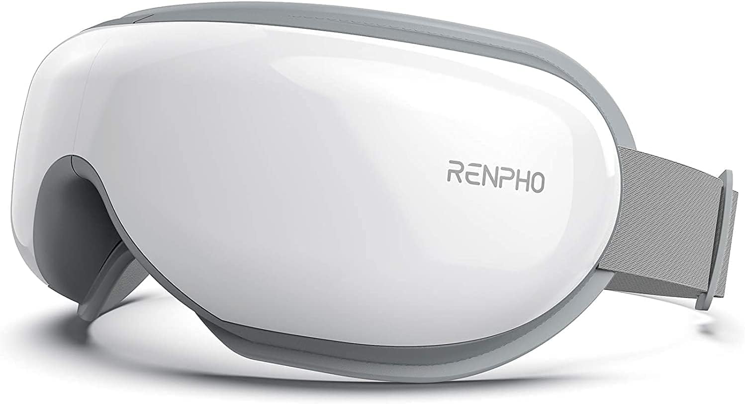 RENPHO - Masajeador de ojos con calor, masajeador de calor recargable con música Bluetooth para relajar y reducir la tensión de los ojos, ojeras y bolsas de los ojos, mejora el sueño, regalos familiares ideales (blanco)