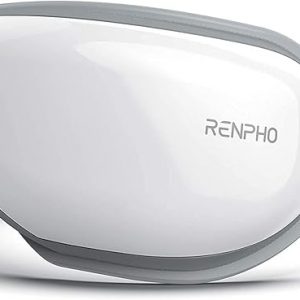 RENPHO - Masajeador de ojos con calor, masajeador de calor recargable con música Bluetooth para relajar y reducir la tensión de los ojos, ojeras y bolsas de los ojos, mejora el sueño, regalos familiares ideales (blanco)