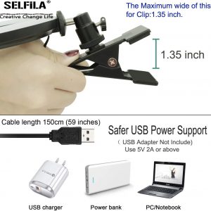 Ring Light Video Conference Lighting Kit 3200k-6500K Dimmable Led Clip on Computer Monitor Laptop Phone for Content Creator (YouTube/TikTok/Twitch) Makeup,Conference,Selfie,Video,Vlog (Black)