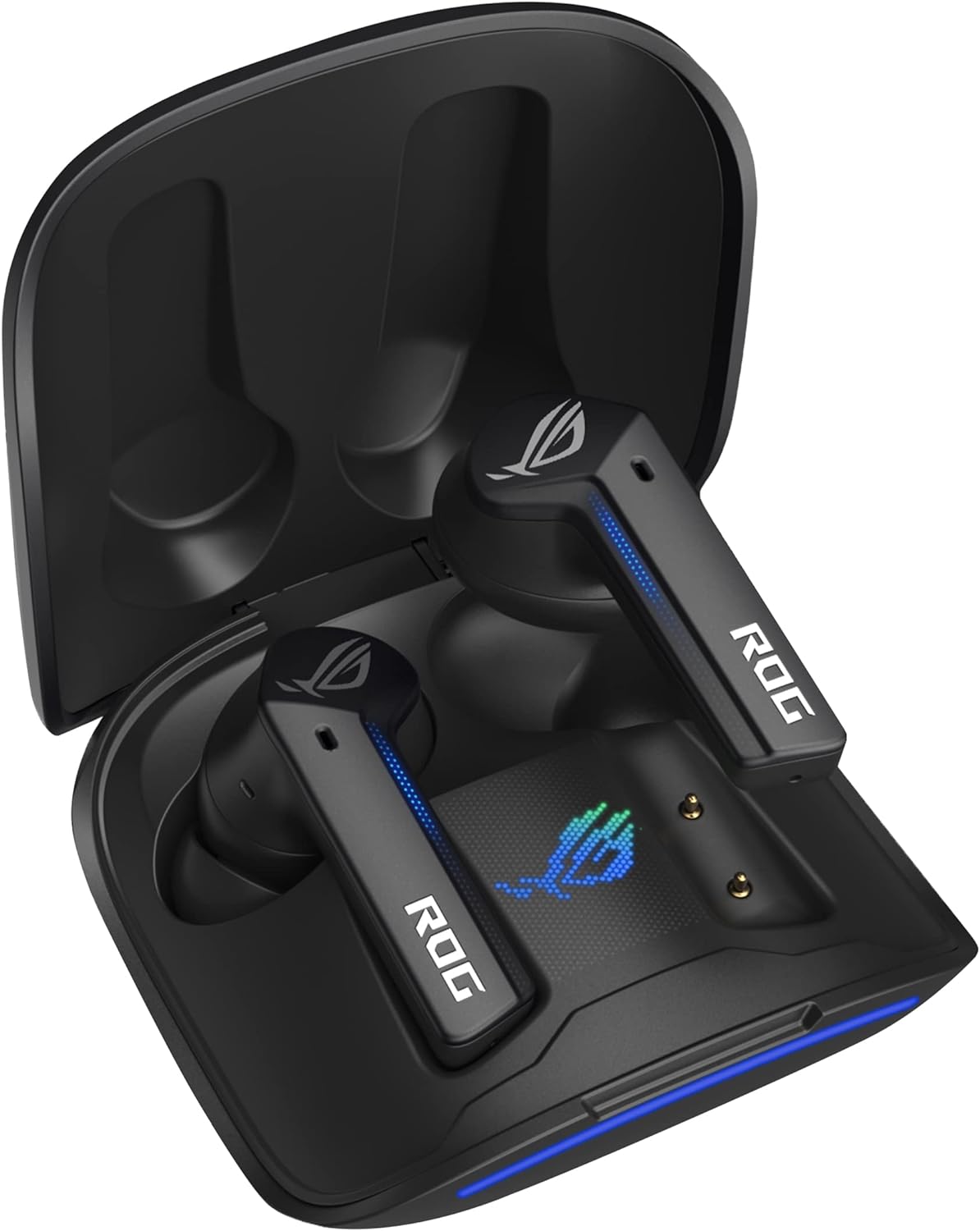 ASUS ROG Cetra True Wireless Auriculares inalámbricos para juegos – Bluetooth, baja latencia, cancelación de ruido ANC, control táctil, resistencia al agua IPX4, batería de 27 horas, carga inalámbrica