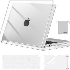 MOSISO Compatible con MacBook Pro de 14 pulgadas 2025 2024 2023 2022 2021 M5 M4 M3 M2 M1 A3434 A3112 A3185 A3401 A2918 A2992 A2779 A24444 2, cáscara dura y Cubierta de teclado y película de pantalla y