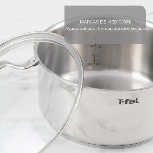 T-fal Juego de utensilios de cocina de acero inoxidable, 11 piezas, utensilios de cocina de inducción, aptos para horno hasta 500 °F, juego de cocina con sartenes, ollas y sartenes, horno holandés