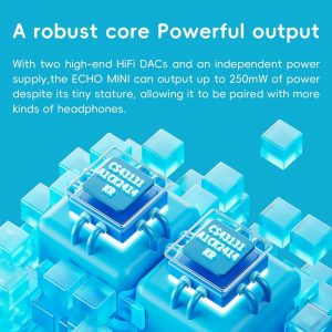 SnowSky/FiiO Echo MINI HiFi Bluetooth MP3 Player, 15Hours Playback, Independent Volume Control with 3.5mm/4.4mm Headphones Outputs (Black)