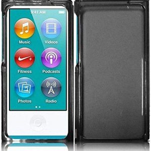 for New iPod Nano 7 8 Case, Crystal Clear Transparent Full Hard Cover Case for Apple iPod Nano 7 7th Gen 8 8th Generation (Clear Black)