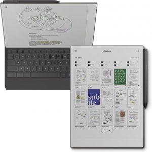 reMarkable Paquete Paper Pro - Incluye tableta de escritura a color de tinta electrónica de 11.8 pulgadas, marcador Plus con borrador integrado, teclado tipo folio de tejido de mosaico