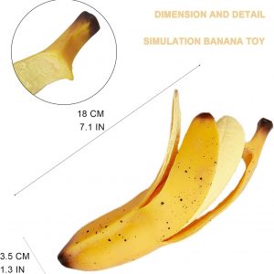 Banana Squishies Stress Relief Soft Scented Simulation Bananas Fruit Squeeze Toys Cute Birthday Gift Novelty Toy for Kids (Yellow Banana)