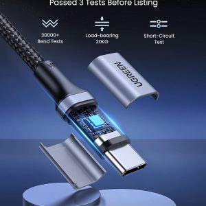 UGREEN USB C to USB C Cable, 100W 2-Pack USB C Charger Cable for iPhone 17/17 Air/17 Pro/17 Pro Max/16, MacBook Pro, iPad Pro, Dell XPS, Samsung Galaxy S25/S24/S23 Ultra, Switch, Pixel, 3.3FT Black