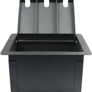 Pro Audio Stage Recessed Floor Box with 110v Electric and XLR Connections (12 XLR, Pre Wired)
