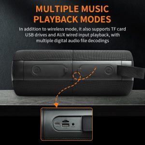 CYBORIS Altavoz Bluetooth dual 2 en 1 portátil dividible de 40 W, altavoz inalámbrico dividido impermeable V5.3 con graves profundos sonido estéreo fuerte, tiempo de reproducción de 24 horas