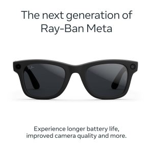 Ray-Ban Meta (Gen 2), Wayfarer, Matte Black | Smart AI Glasses for Men, Women — 2x Battery Life — 3K Ultra HD Resolution — 12 MP Ultra-Wide Camera, Audio, Video — Transitions® Grey Lenses