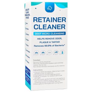 Retainer & Denture Cleaner KIt - Mouth Night Guard Whitening Case - 120 Cleanser Tablets, Guard Bath Cup