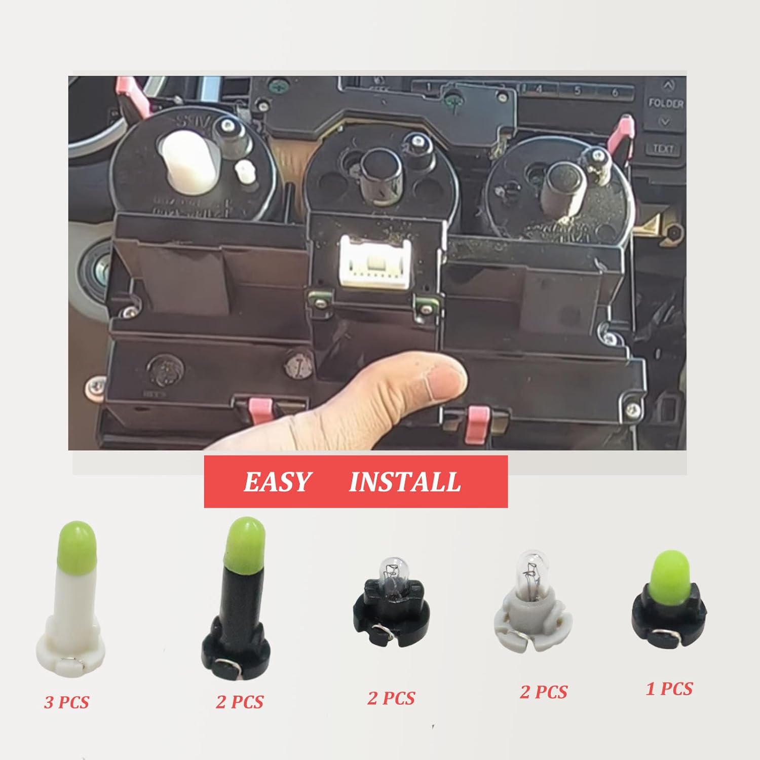 Bombilla de interruptor de control enfriador (juego de 10 unidades) apta para Toyota 4Runner 2003-2009, repuesto #90010-09015 90010-09016 90010-09017 90010-09018 90010-09019