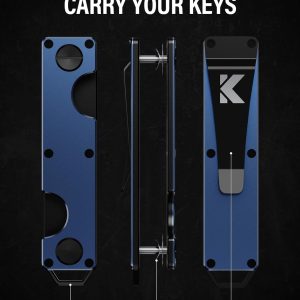 Key Organizer Key Holder Compact Key Case Minimalist Metal Key Chain Key Holder for Keychain Secures 8-10 Keys EDC