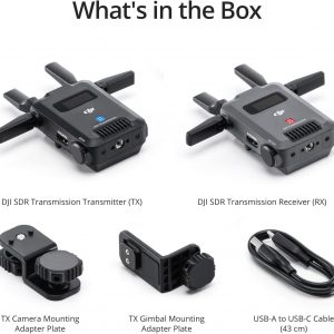 Combo de Transmisión SDR DJI, Transmisión de Video Inalámbrica SDR 1080p/60fps a 3 km/10,000 pies, Transmisor y Receptor, Estable y Antiinterferencia, Sistema de Video Inalámbrico, Fuerte Penetración