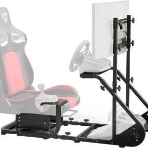 Racing Simulator Cockpit with Adjustable Seat Universal Driving Sim Rig Compatible with Fanatec Logitech Thrustmaster for PS5 PS4 Xbox PC Gaming