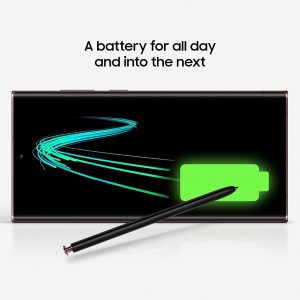 Samsung Galaxy S22 Ultra 5G Factory Unlocked Android Smartphone, 128GB, US Version, Burgundy (Renewed)