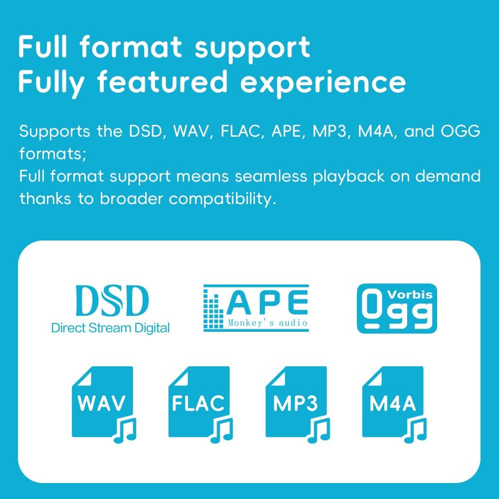 SnowSky/FiiO Echo MINI HiFi Bluetooth MP3 Player, 15Hours Playback, Independent Volume Control with 3.5mm/4.4mm Headphones Outputs (Black)