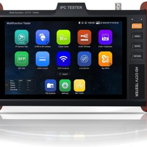 Probador de cámara IP 4K 12MP, salida de potencia PoE de 90 W, prueba CCTV de pantalla táctil de 8 pulgadas para cámaras de 8MP TVI CVI AHD CVBS, prueba SFP, prueba TDR de cable RJ45, herramientas de