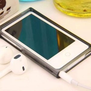 for New iPod Nano 7 8 Case, Crystal Clear Transparent Full Hard Cover Case for Apple iPod Nano 7 7th Gen 8 8th Generation (Clear Black)