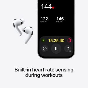 Apple AirPods Pro 3 Wireless Earbuds, Active Noise Cancellation, Live Translation, Heart Rate Sensing, Hearing Aid Feature, Bluetooth Headphones, Spatial Audio, High-Fidelity Sound, USB-C Charging