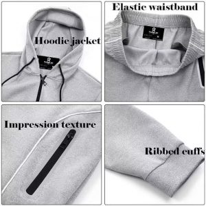 R RAMBLER 1985 Men's Tracksuit Active fashion Hoodie outifts zip sweatsuit set jogger sportswear