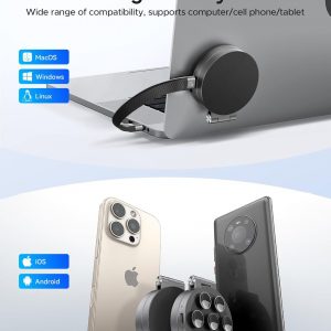 ORICO MiniSnap 2 TB External SSD, Magnetic & Scution Cup Design, Foldable Stand for Phone, Support USB 3.2 Gen2*2(2000MB/s), USB 3.2 Gen2(1000MB/s), ProRes 4K120fps, SC20Pro