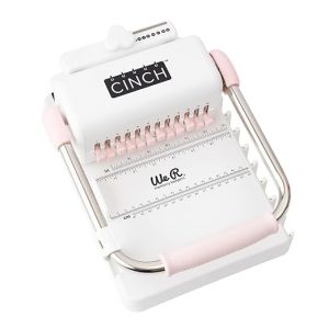 We R Memory Keepers, Cinch Book Binding Machine 2, Pink/White, Easy to Use Design with Slide Ruler, Compatible with Wire or Spiral Coils, Make Professional Books, Notebooks, Calendars and More
