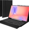 Doohoeek Funda de teclado para Samsung Galaxy Tab S10 Lite de 10.9 pulgadas 2025 / S10 FE / S9 FE / S9, teclado Bluetooth con trackpad y retroiluminación de 7 colores y soporte para cubierta de