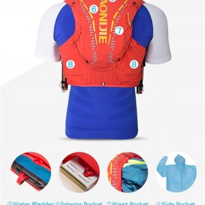 AONIJIE 12L Hombres Mujeres Correr Chaleco Pack Hidratación Mochila Deportes al Aire Libre Bolsa para Maratón Ciclismo Senderismo