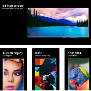 Samsung Galaxy S22 Ultra 5G, versión estadounidense, 128GB, negro - Desbloqueado (renovado)