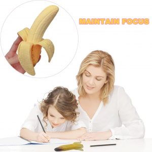 Banana Squishies Stress Relief Soft Scented Simulation Bananas Fruit Squeeze Toys Cute Birthday Gift Novelty Toy for Kids (Yellow Banana)