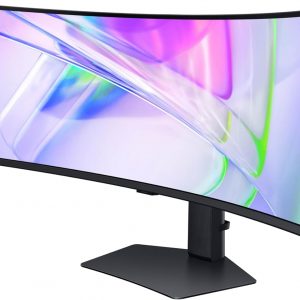 Samsung 49” Monitor de Computadora Ultraancho Curvo Dual QHD para Negocios, USB-C, DisplayPort, HDMI, 120Hz, VESA DisplayHDR 400, Altavoces Integrados, Soporte de Altura Ajustable, Cuidado de Ojos